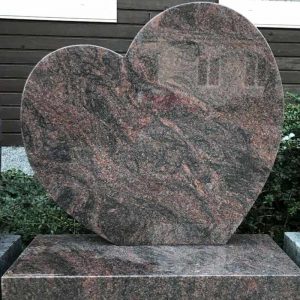 Urnengrab Grabstein Gedenkstein Herz Urne Himalaya Granit Naturstein